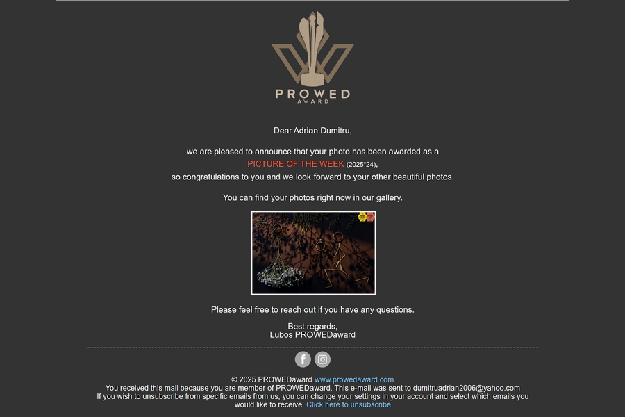 ProWed Award AdPhoto Romania