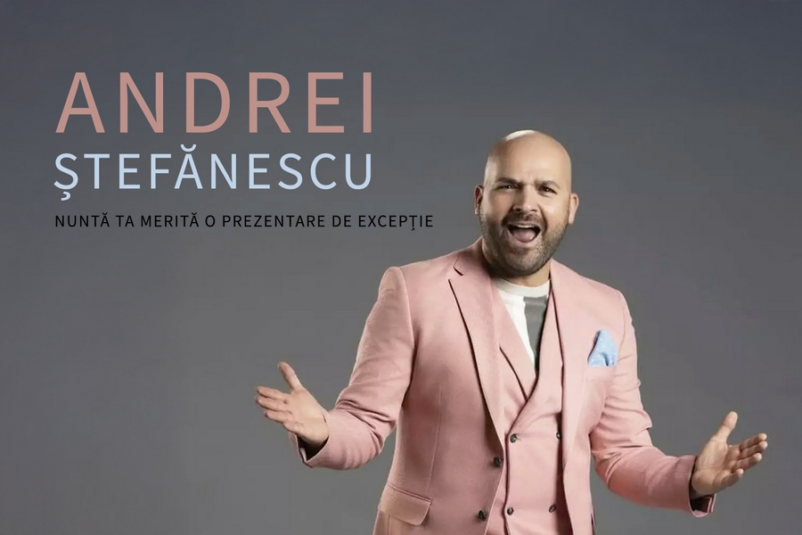 Andrei Ștefănescu, prezentator și maestru de ceremonii pentru nunți și evenimente private din București – fotografie portret profesională