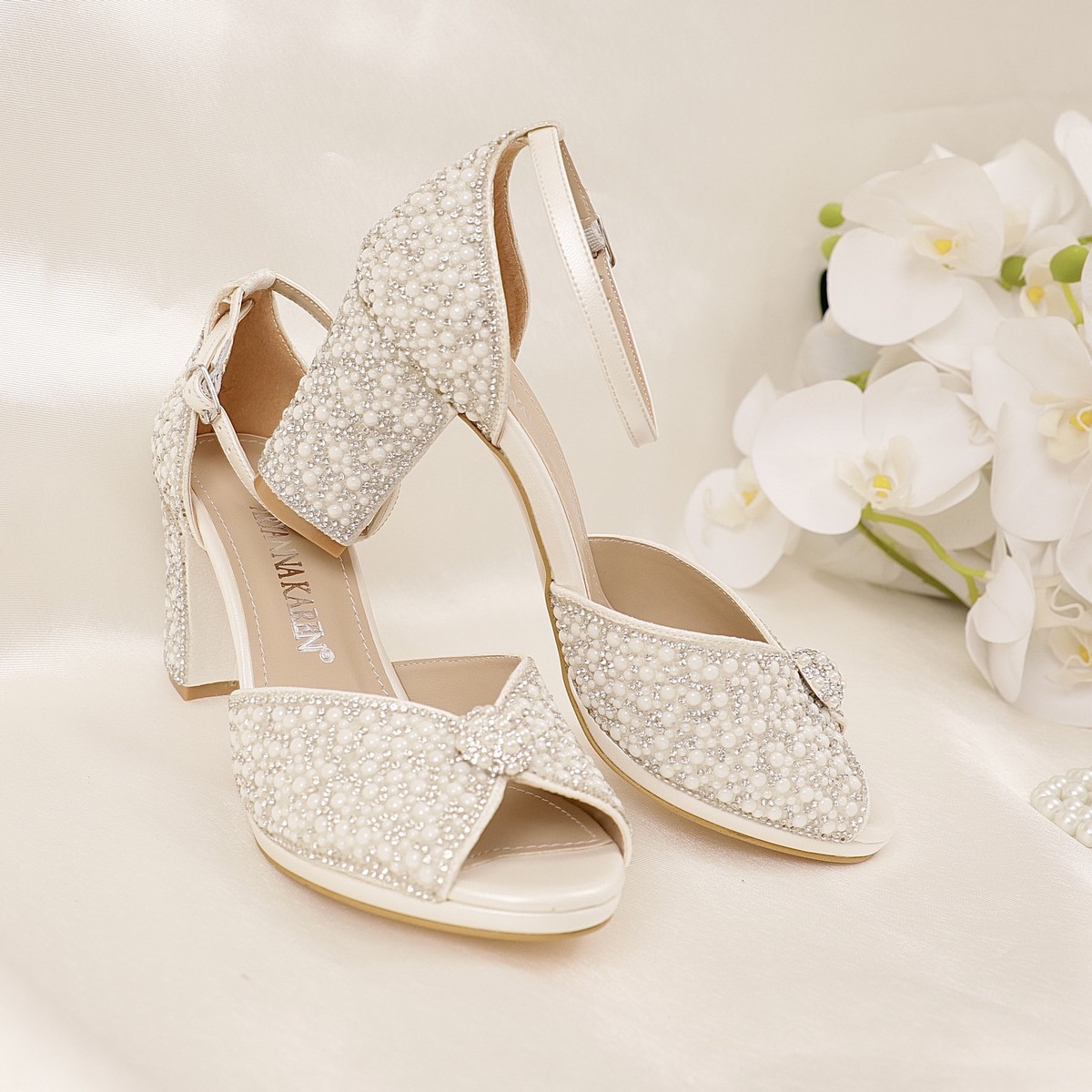 Arriana Karen - Sandale de mireasa Silver Arriana Karen - Sandale de mireasa Silver